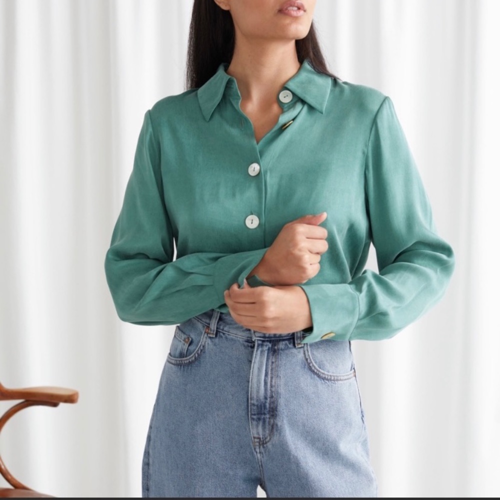 los angeles atelier other stories super soft blouse NEW